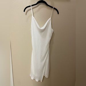 Never worn cowl neck mini dress with layer. Bought from Threads Boutique